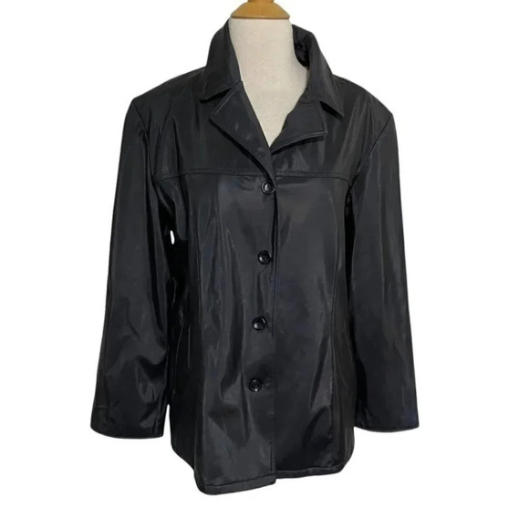 CS Signature M Black rain/wind resistant classic coat - Picture 2 of 7